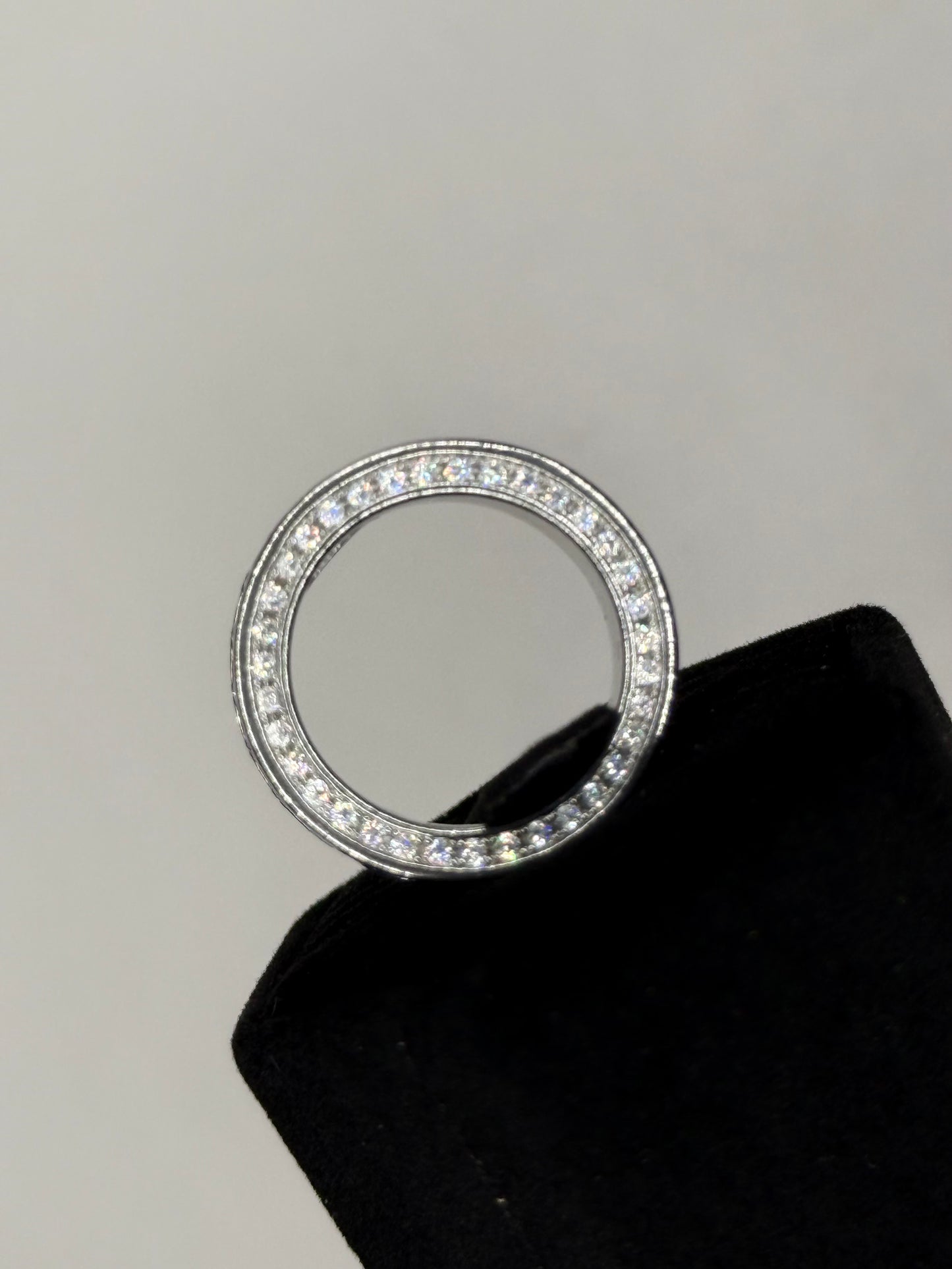 Elegant Silver Channel Ring with Cubic Zirconia