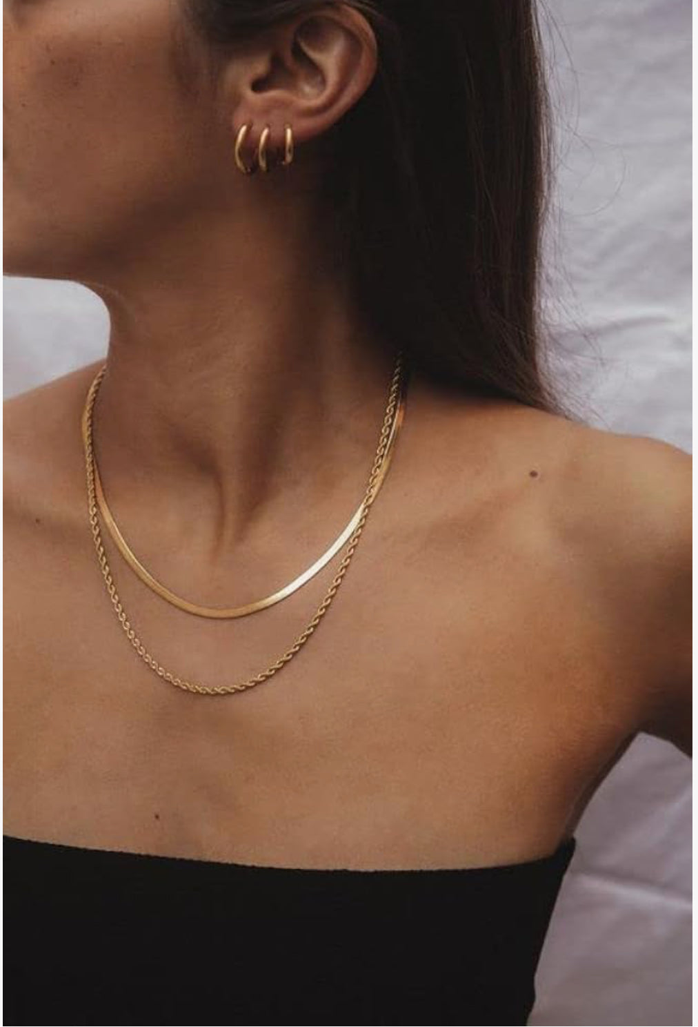 Elegant Gold Tiffany Layered Necklace - Tarnish-Free