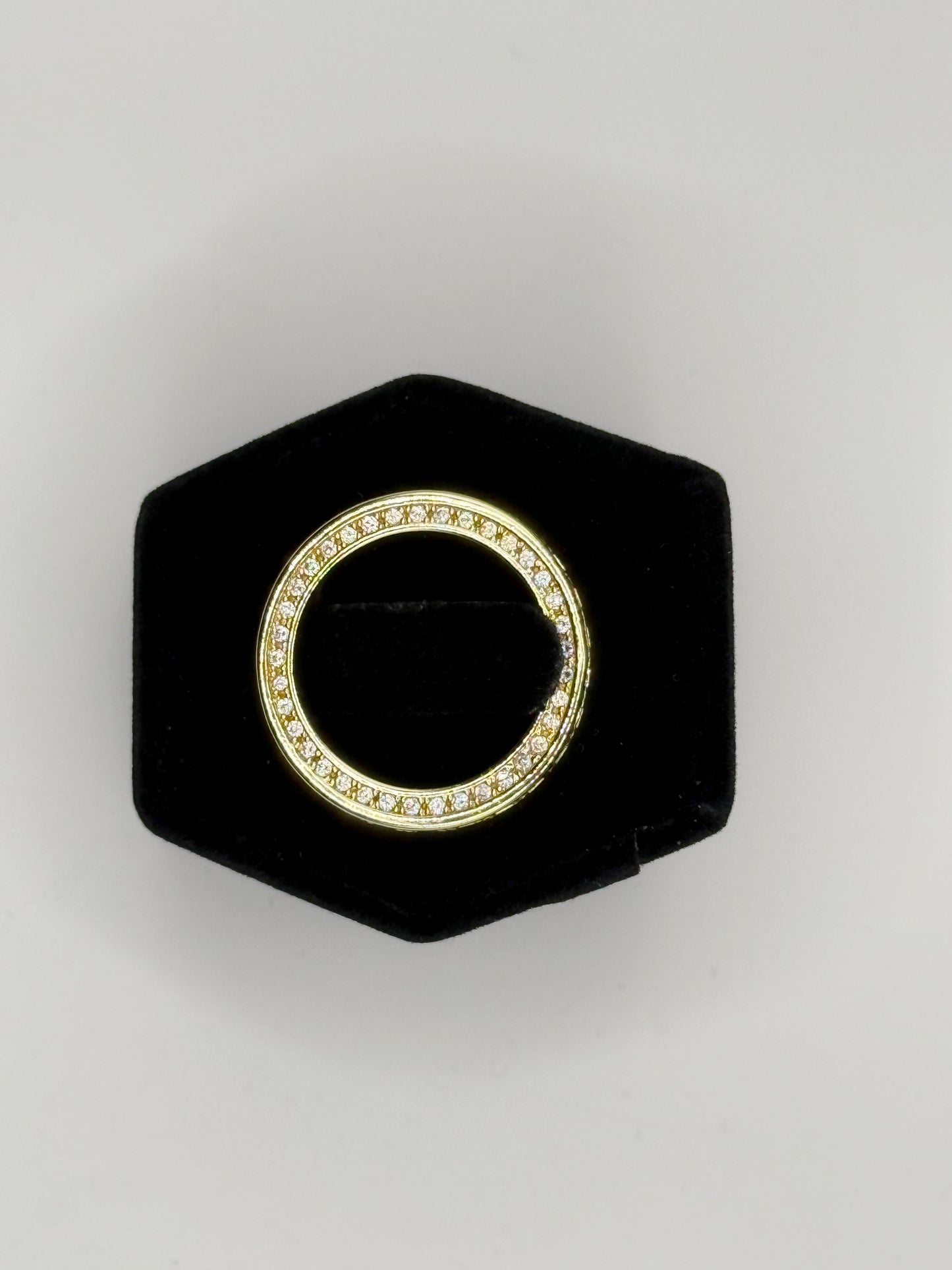 Elegant Gold-Plated Chanel Design Engagement Ring