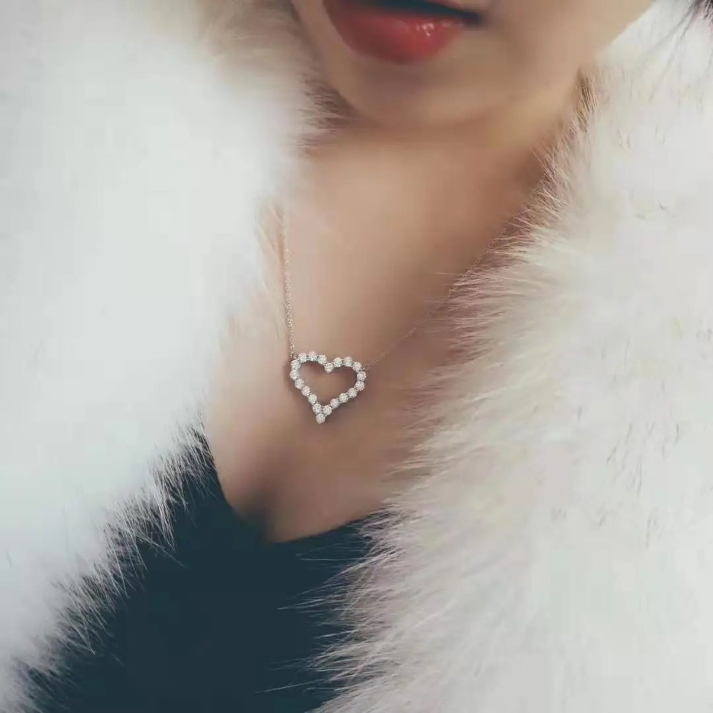 Elegant Silver Heart Necklace - Timeless Charm