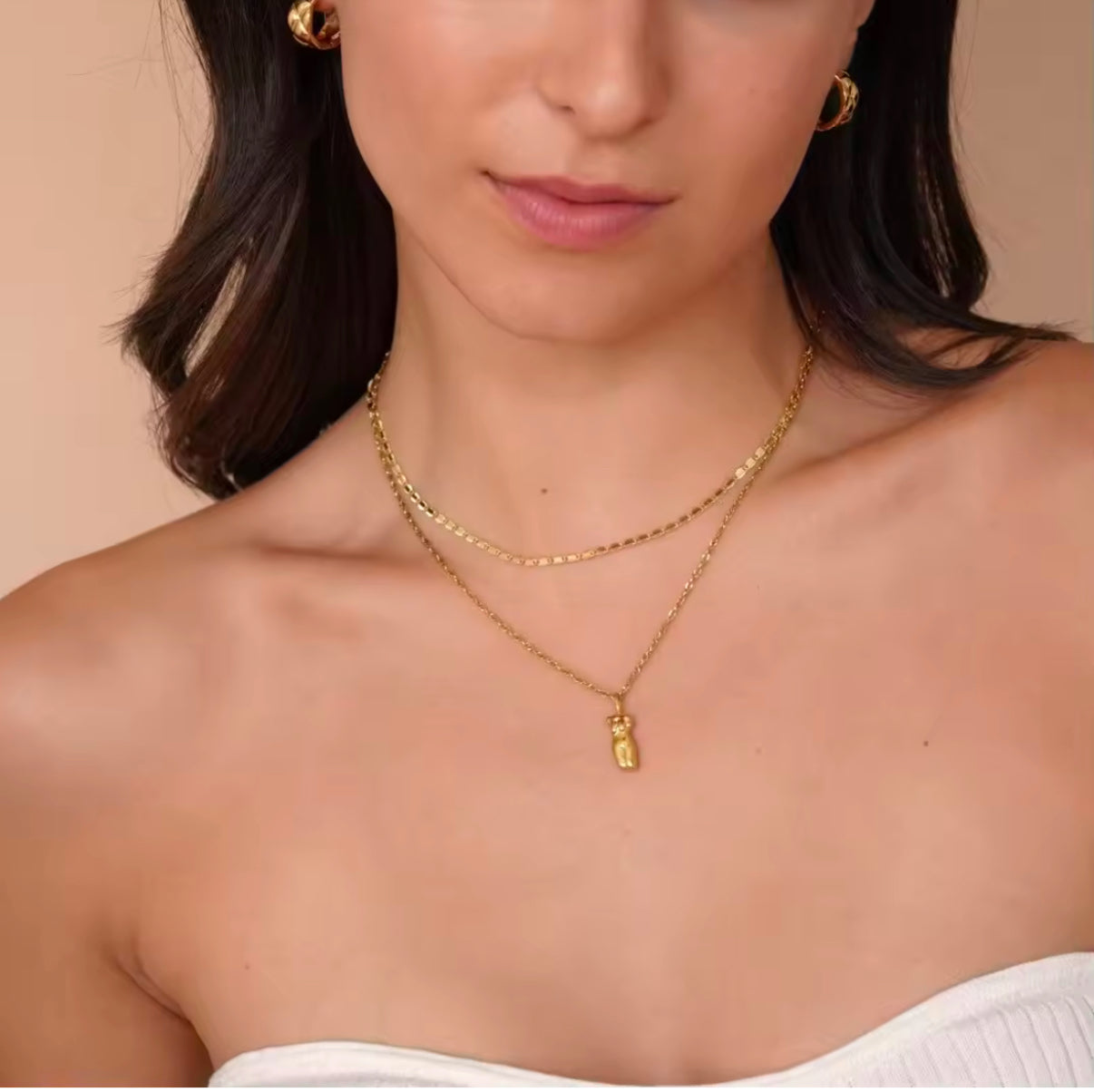 Bold Gold Pendant Necklace - The Golden Goddess