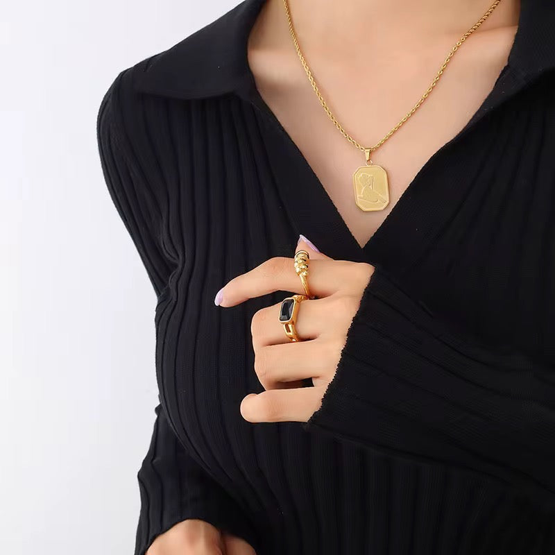 Graceful Lady 18k Gold Plated Necklace