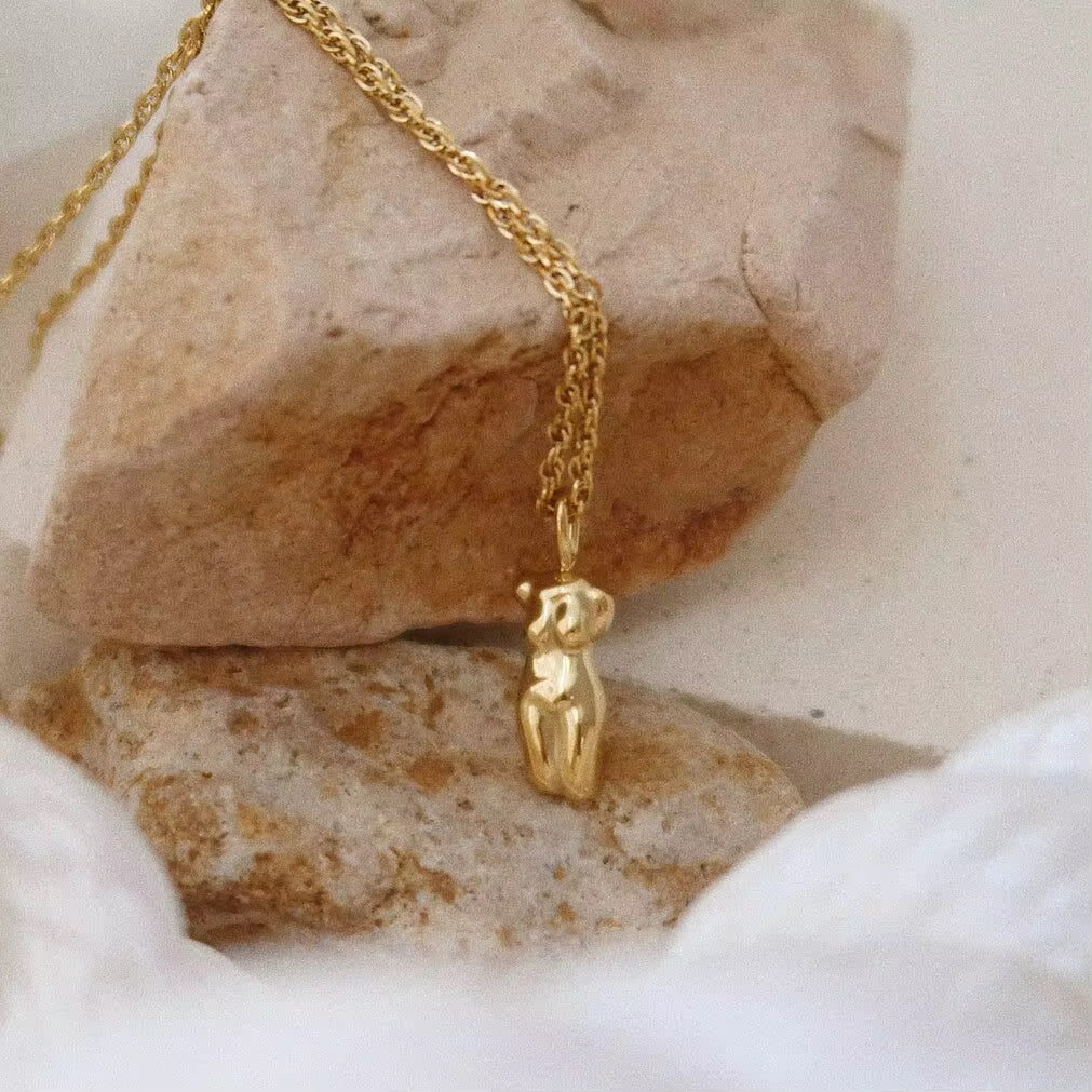 Bold Gold Pendant Necklace - The Golden Goddess