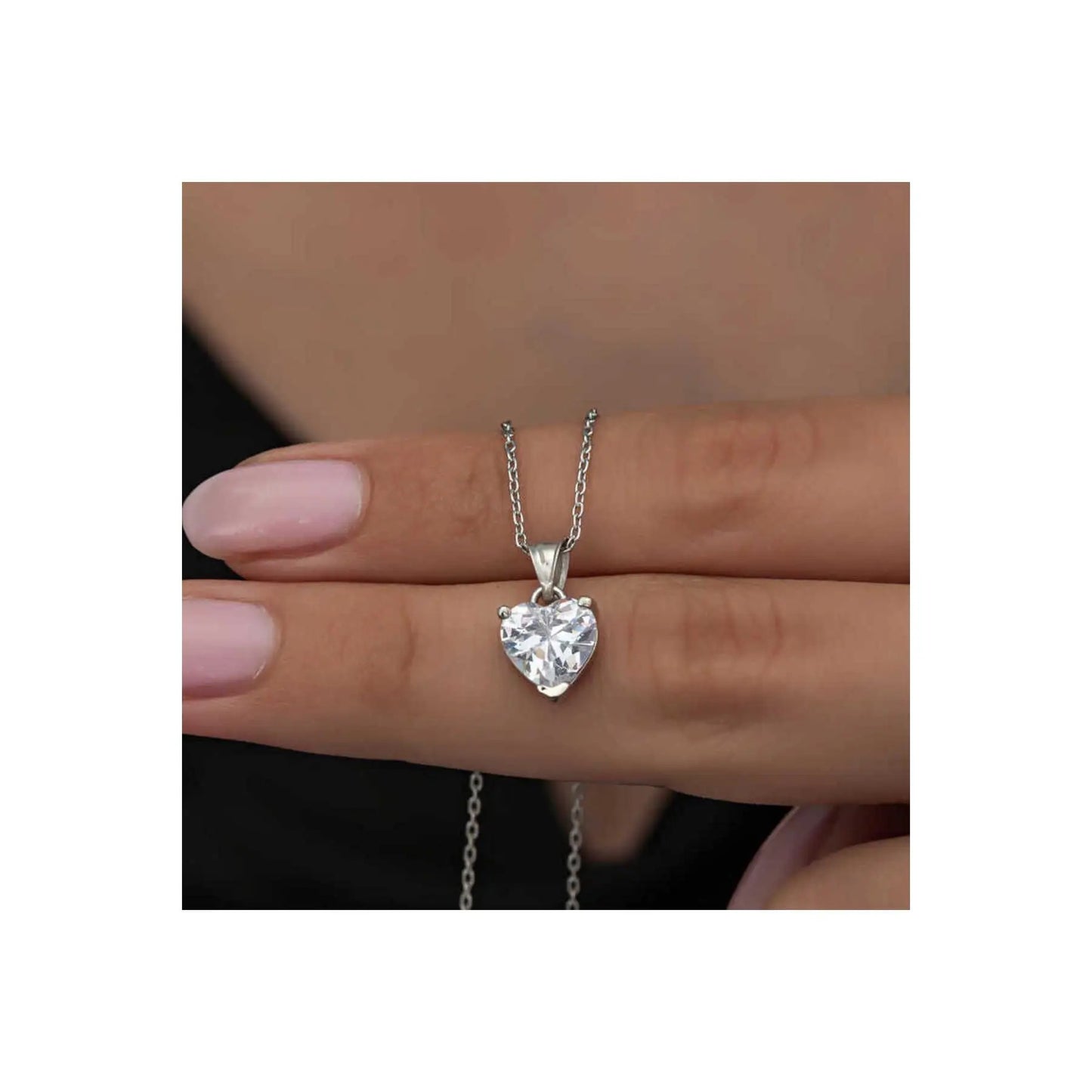 The Marilyn Silver Heart Pendant Necklace