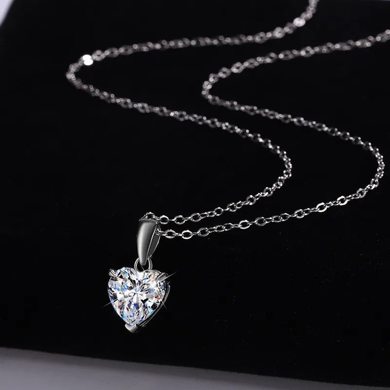 The Marilyn Silver Heart Pendant Necklace