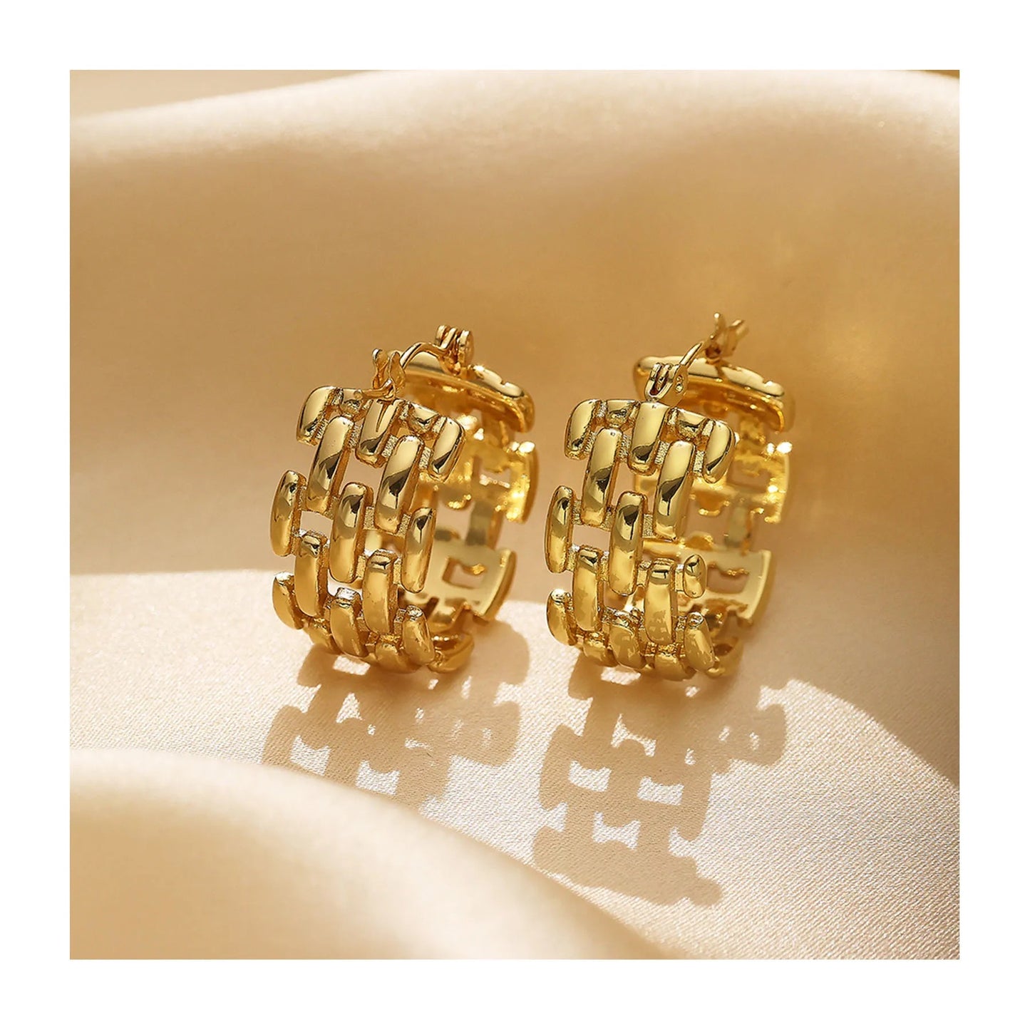 Camila Gold-Plated Luxury Statement Earrings