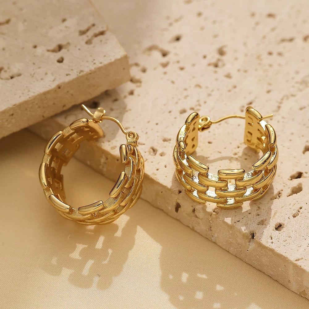 Camila Gold-Plated Luxury Statement Earrings