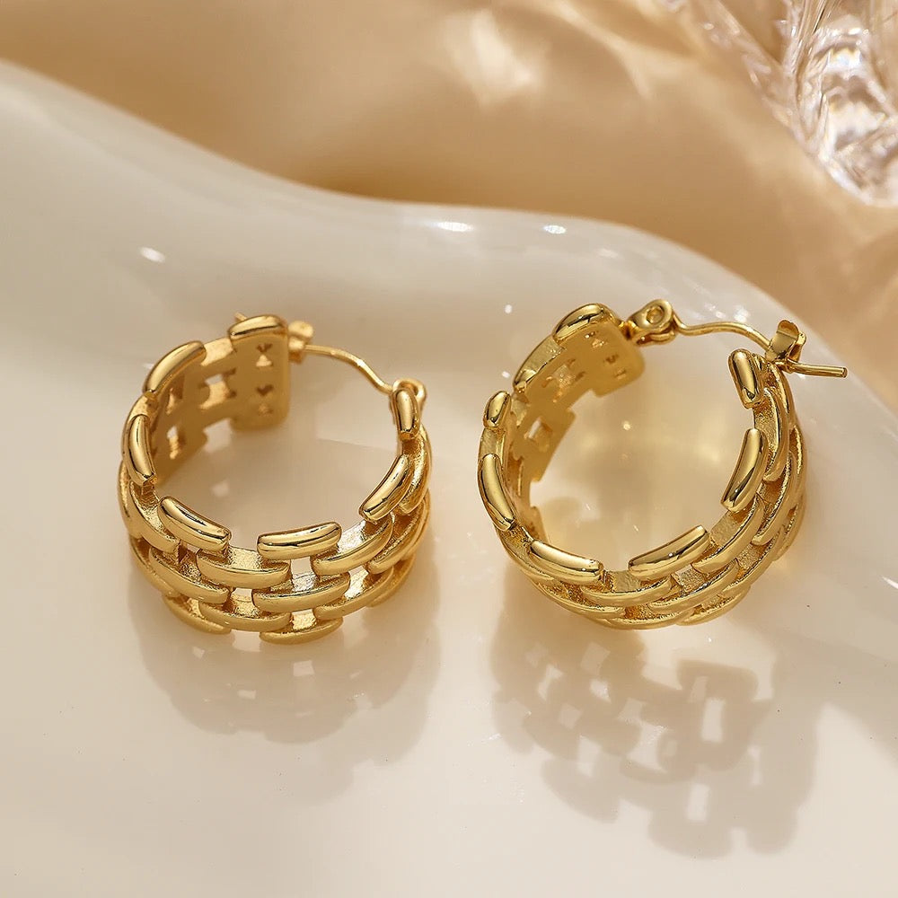 Camila Gold-Plated Luxury Statement Earrings